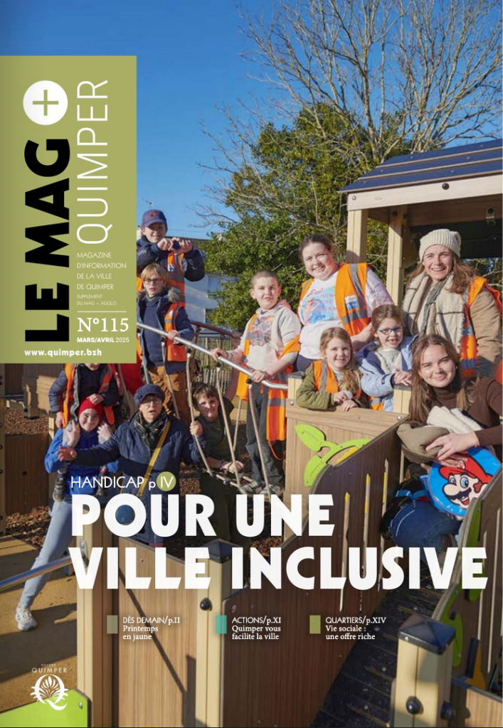 Première de couverture du magazine de quimper : le mag+quimper de mars et avril 2025